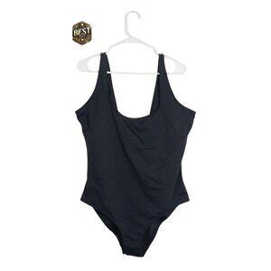 Everlane ReNew Women’s XXL Black One Piece Swimsuit Scoop Neck/Back Minimalist